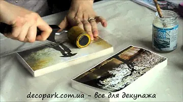 Секреты декупажа. Клеим декупажную карту.