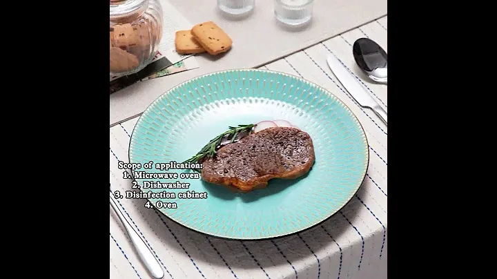 Bruno series high-end large flat bowl ceramic tableware, Nordic luxury style high-quality # ceramics