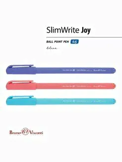 Ручки шариковая "SlimWrite.JOY" , 0.5 мм, синие, 24шт. Bruno Visconti