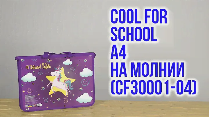 Распаковка Cool For School А4 на молнии CF30001-04