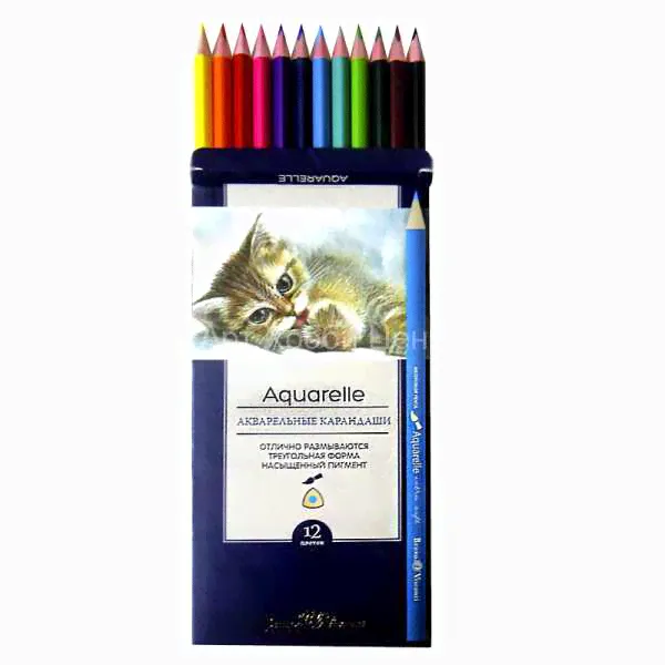 Набор карандашей акварельных Aquarelle 12 цветов Bruno Visconti-0