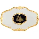 Блюдо овальное Bruno Costenaro White gold 25x16*4.5cm