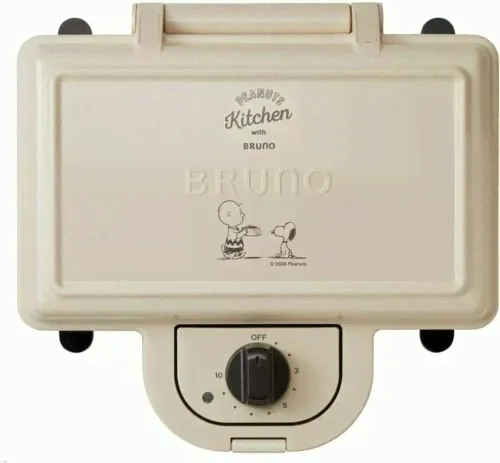 BRUNO Hot Sandwich Maker double BOE069-ECRU PEANUTS Snoopy kitchen Charlie Plate