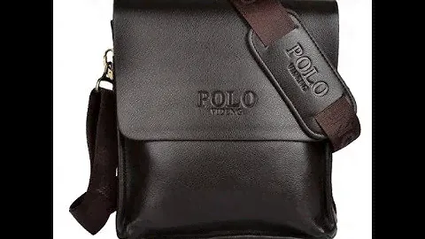 Мужская сумка через плечо Polo - цвет темно-коричневый
